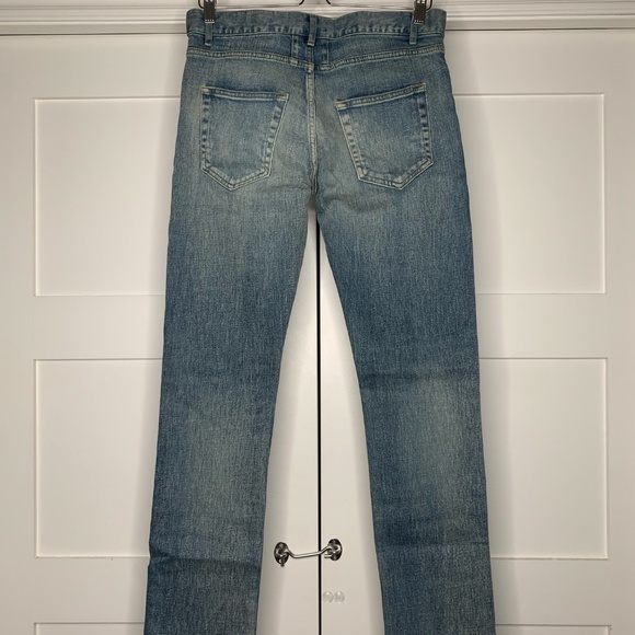 Saint Laurent Ripped Blue Denim Pants - Picture 6 of 11